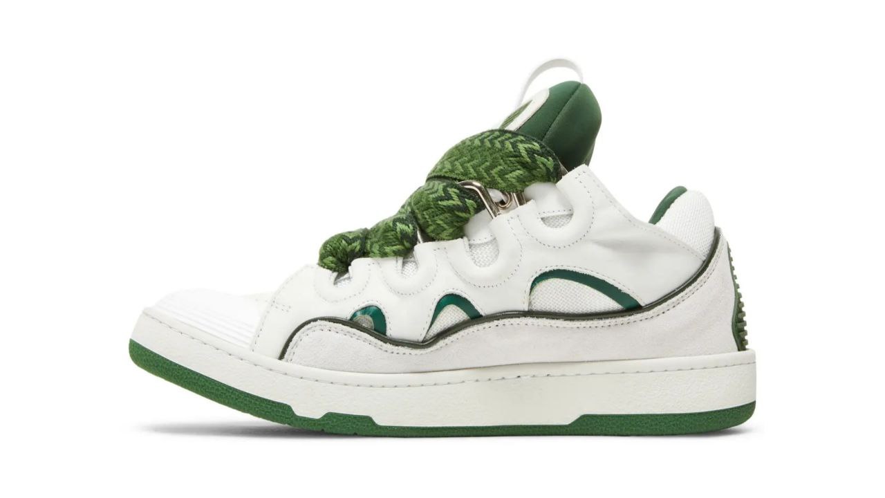 Lanvin Curb Sneakers 'White Khaki'
