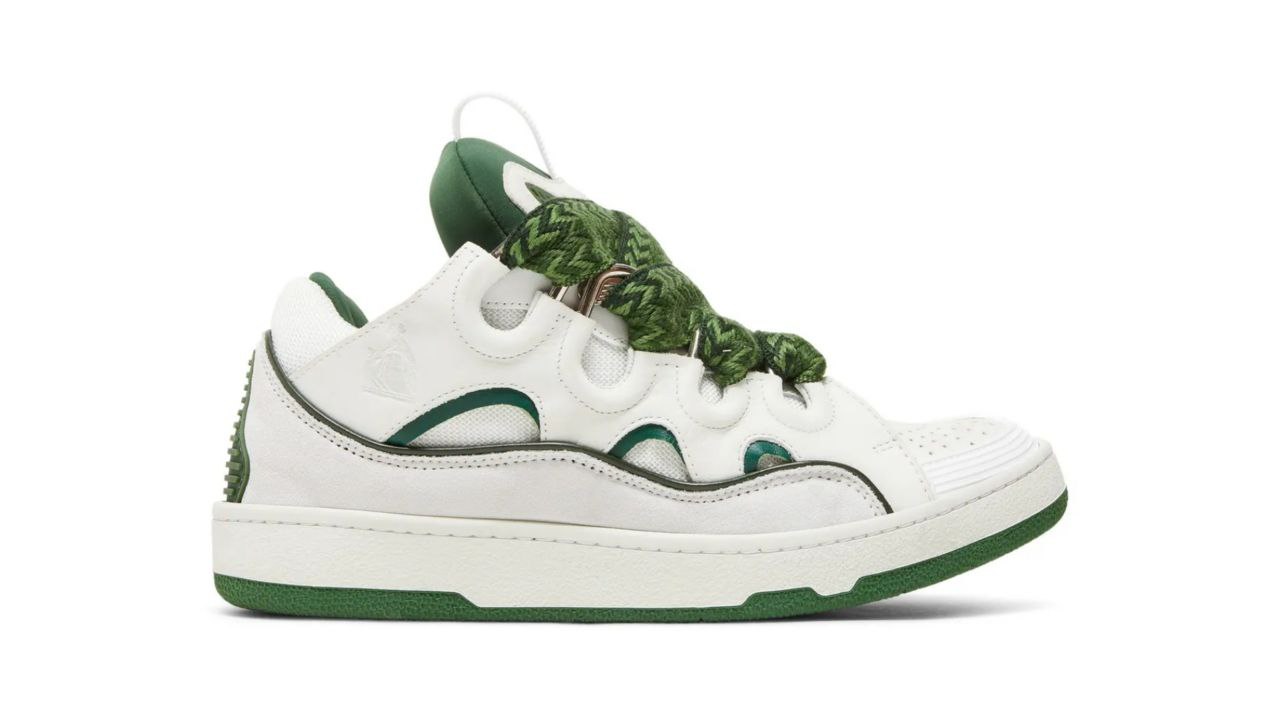 Lanvin Curb Sneakers 'White Khaki'