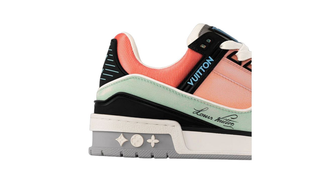 LOUIS VUITTON Trainer Low Top Skateboard Shoes 'Pink Green Black'