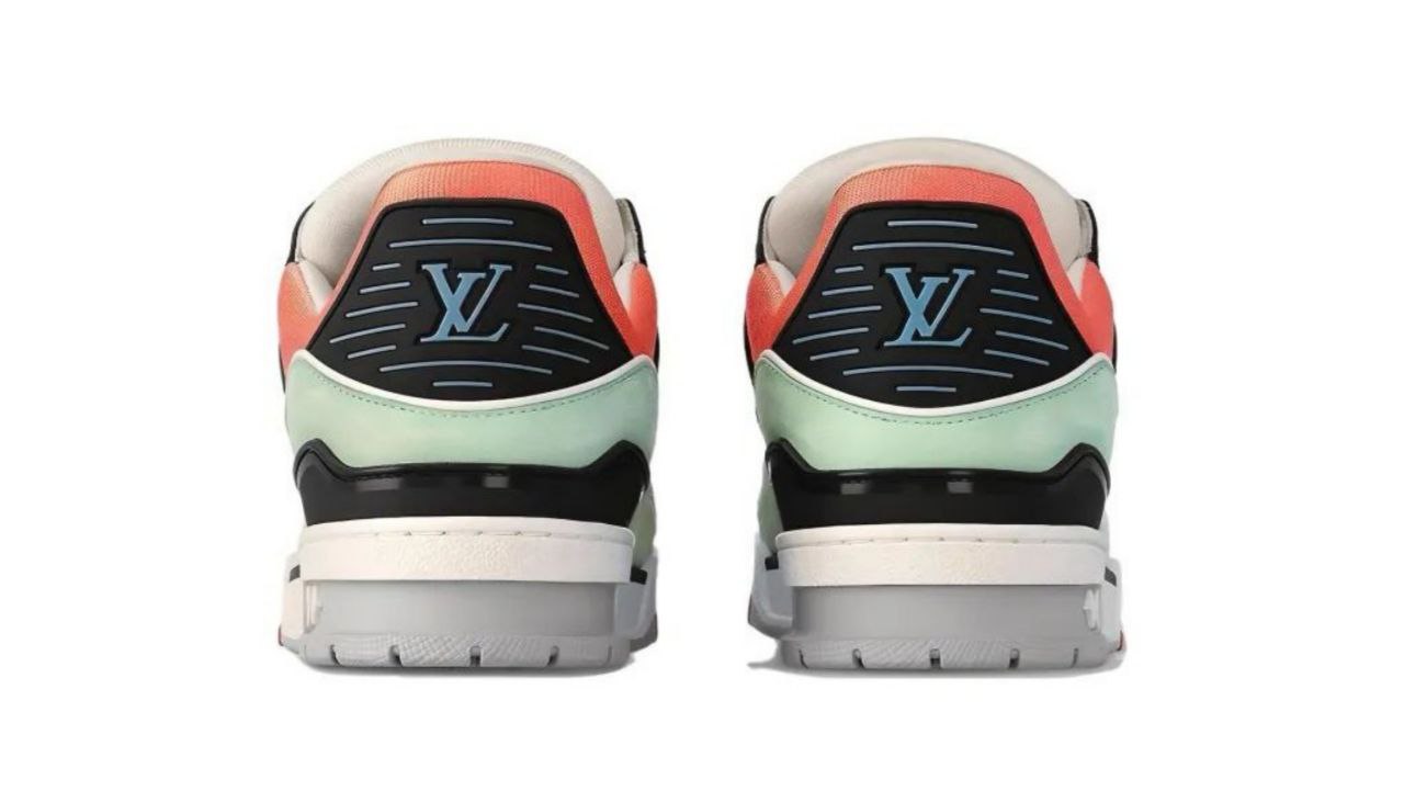 LOUIS VUITTON Trainer Low Top Skateboard Shoes 'Pink Green Black'