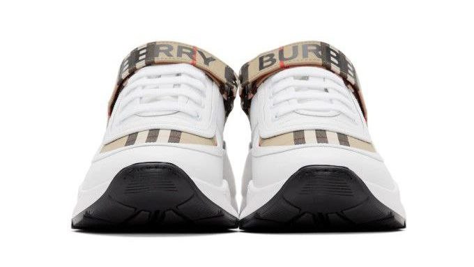 Burberry White and Beige Ronnie