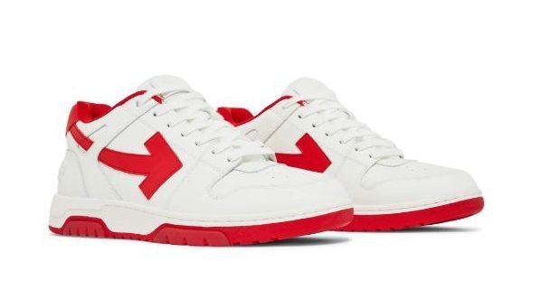 OFF WHITE Out Of Office Low Top Sneaker 'White Red'