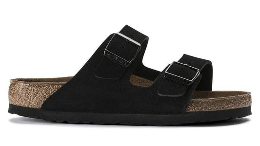 BirkenStock Arizona Soft FootbedSuede Leather - Black
