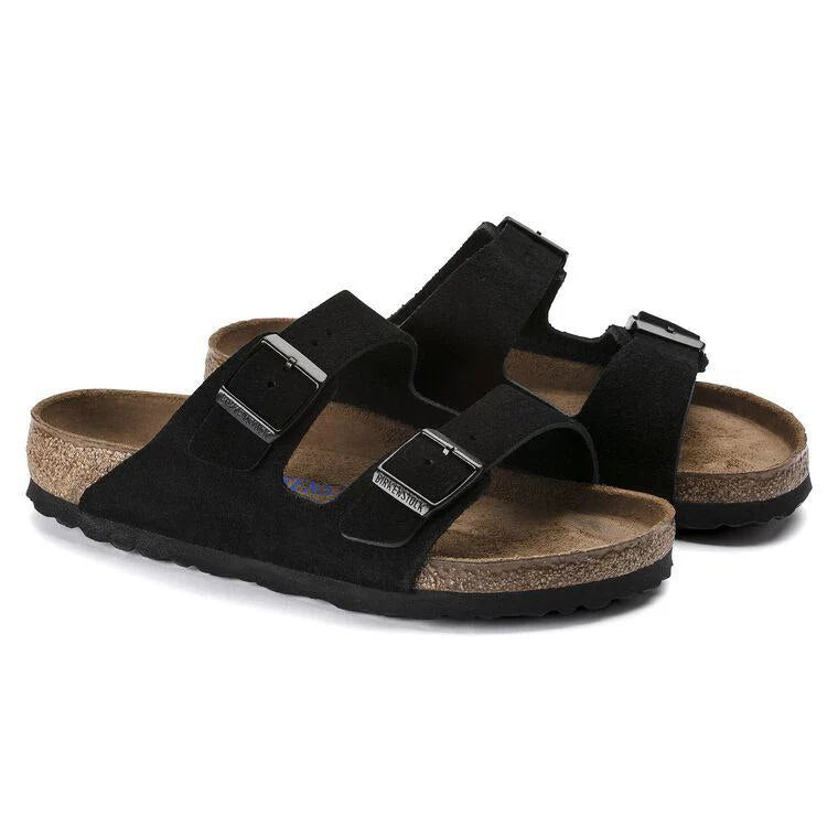 BirkenStock Arizona Soft FootbedSuede Leather - Black