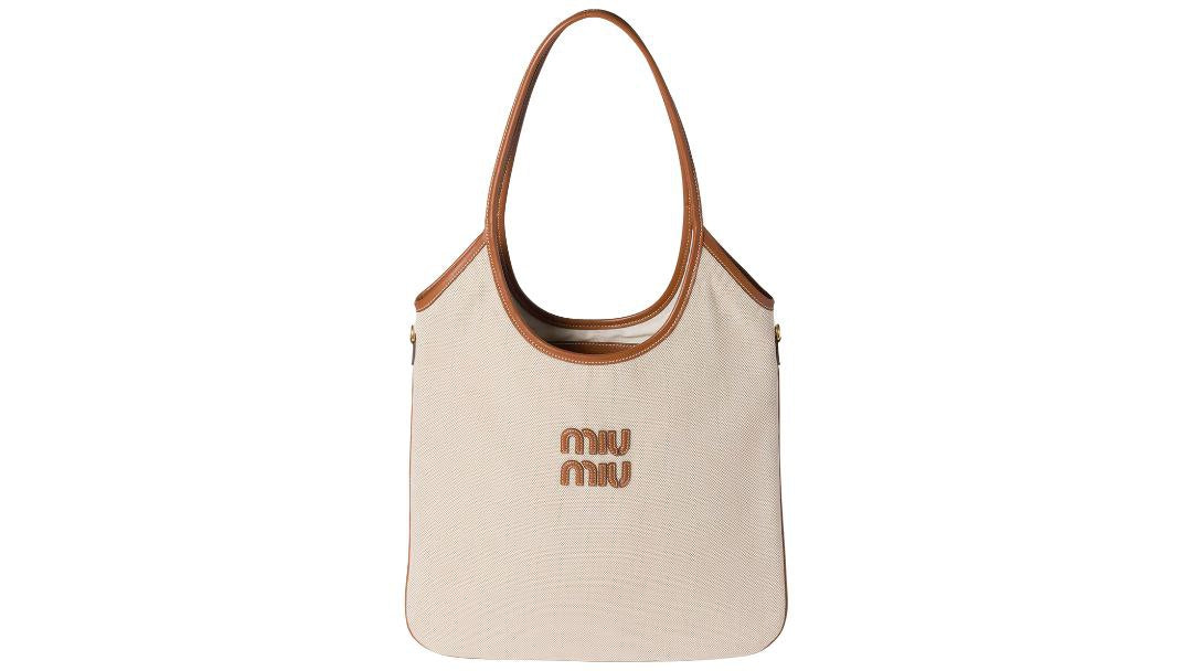 miu miu IVY canvas and leather bag