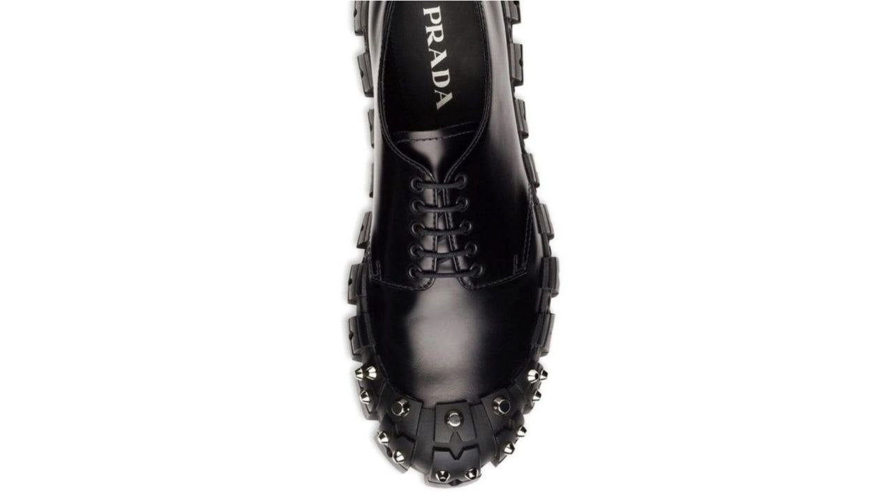 Parda Studded leather Lace ups
