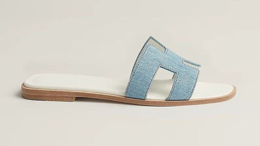 Hermès Oran sandal 'bleu clair'