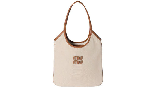 miu miu IVY canvas and leather bag