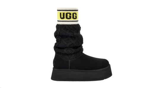UGG Classic Sweater Letter Boot 'Black'