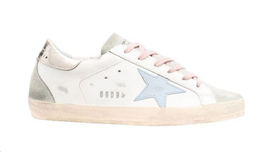 Golden Goose Super-star White Silver Ice Blue